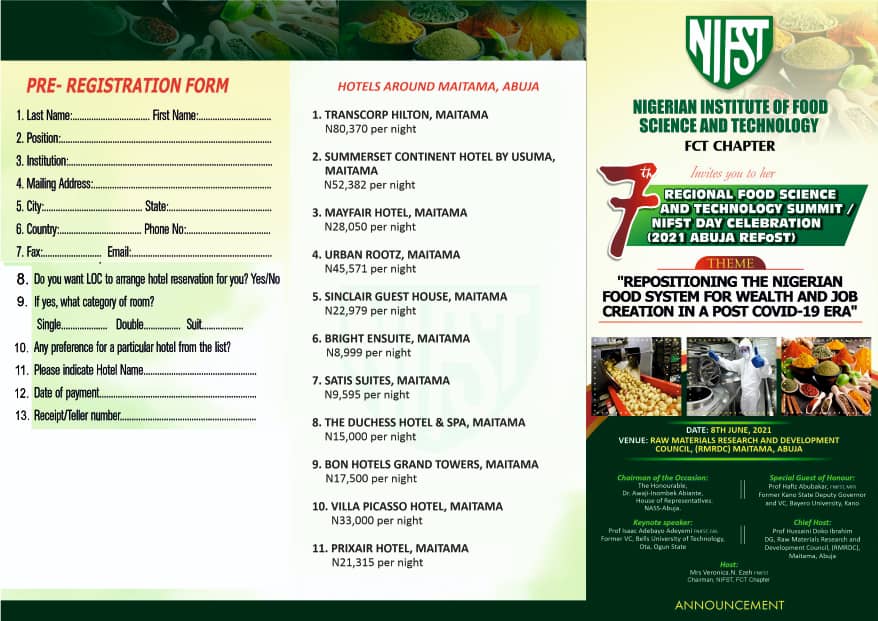 NIFST FCT Chapter