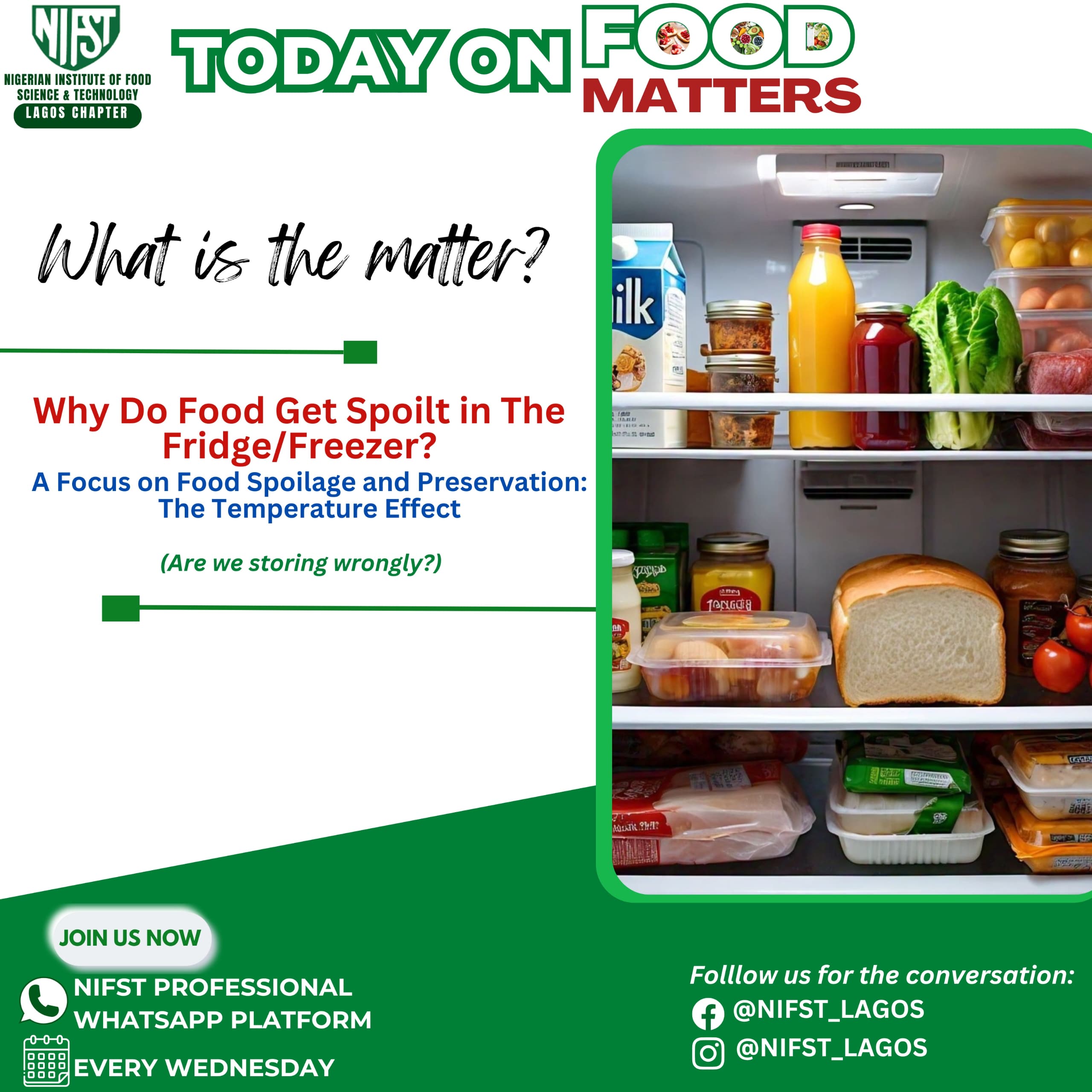 Why Do Food Get Spoilt In The Fridge Or Freezer? A Focus on Food Spoilage and Preservation: The Temperature Effect.