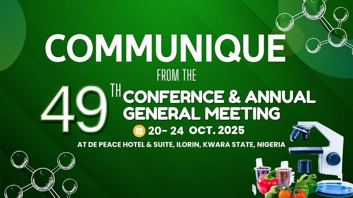 Communique from the 49th NIFST Conference & Annual General Meeting 2025