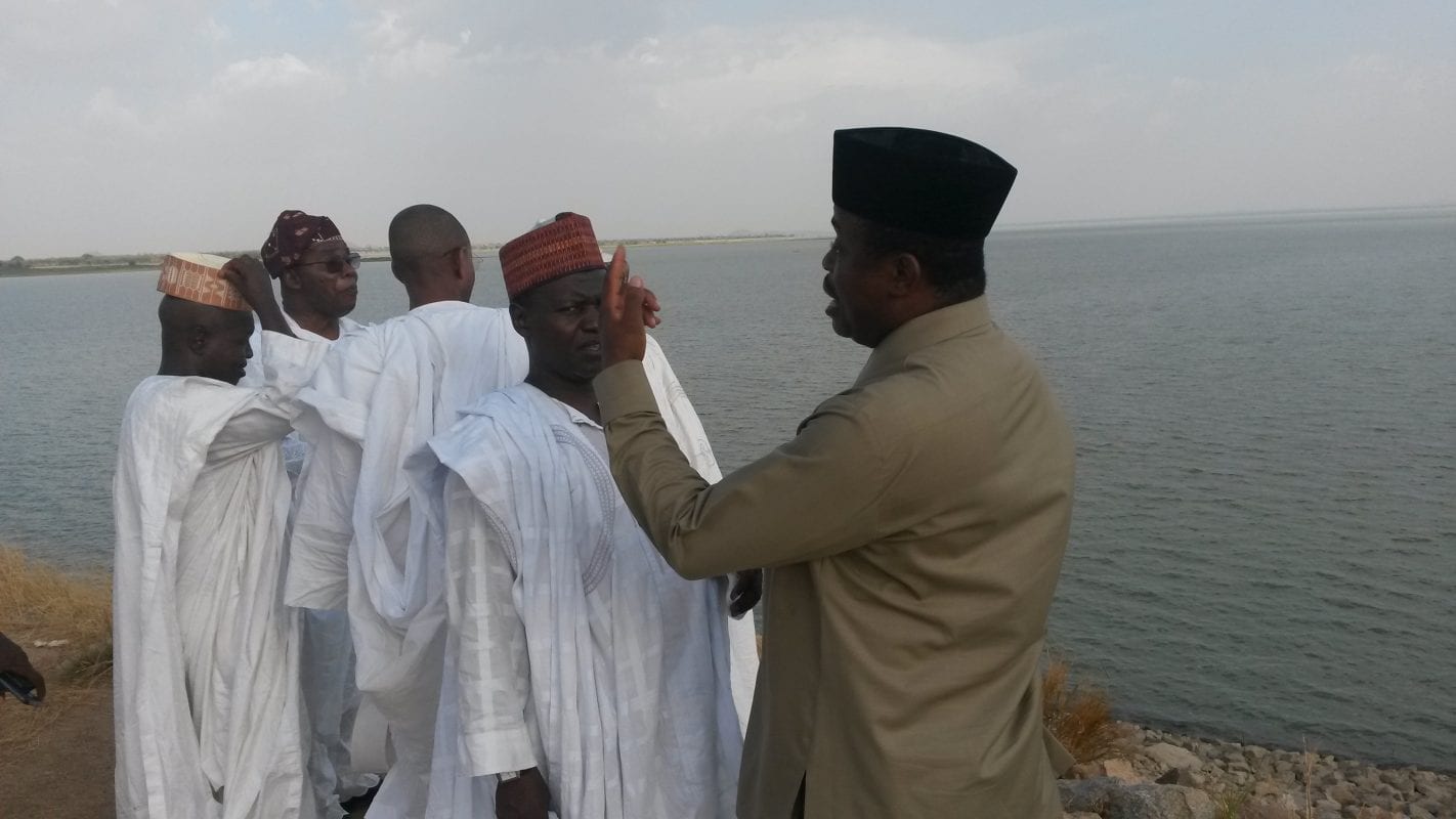 President and NIFSTers at the Tiga Irrigation and Power Generation project in Kano