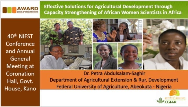 Effective Solutions for Agricultural Development through Capacity Strengthening of African Women Scientists in Africa