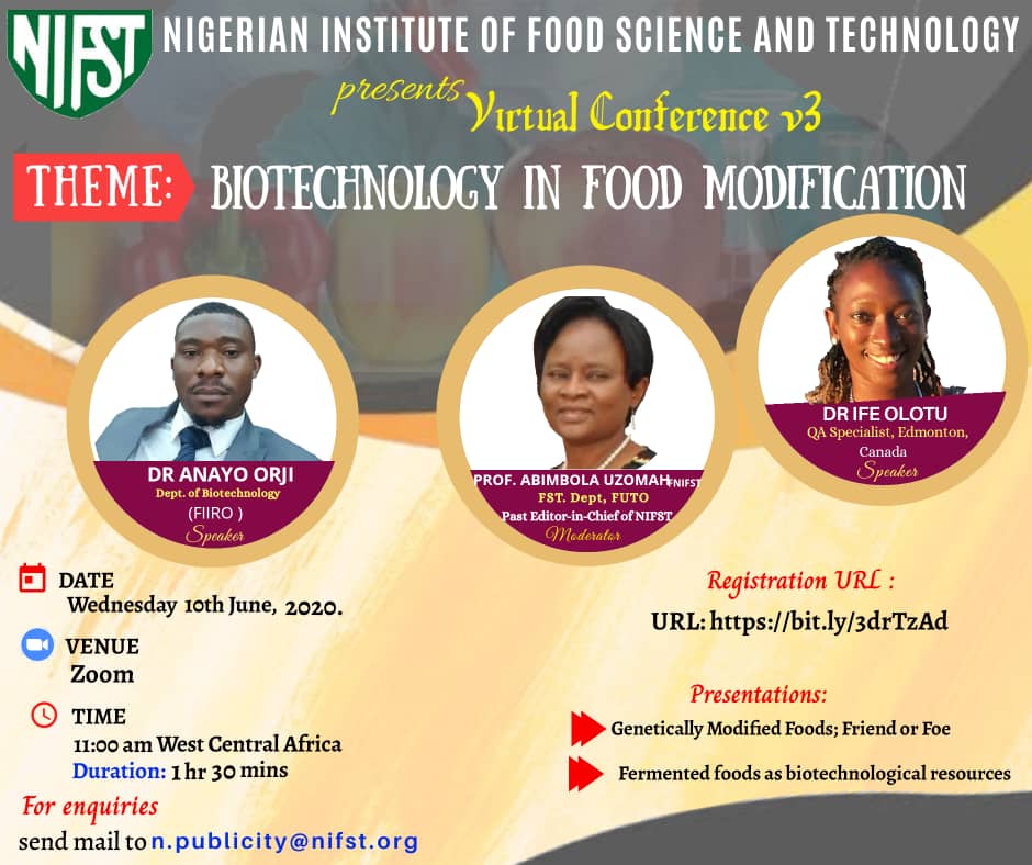 NIFST holds virtual conference III tagged Biotechnology in Food Modification