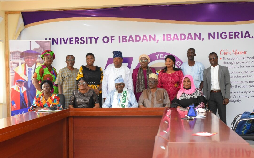 COURTESY VISIT TO THE VICE CHANCELLOR OF UNIVERSITY OF IBADAN, PROF. KAYODE ADEBOWALE BY NIFST WESTERN CHAPTER