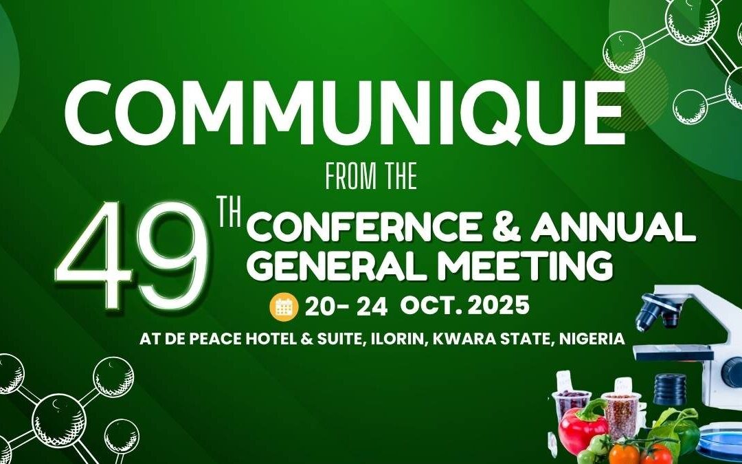 Communique from the 49th NIFST Conference & Annual General Meeting 2025